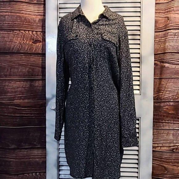 Lord & Taylor Lg Speckled Shirtdress - Picture 1 of 9